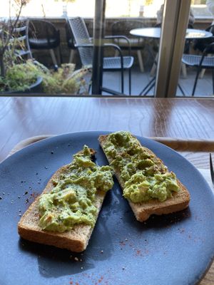 Avocado toast at Optimus Cafe in Osaka
