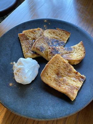 French toast at Optimus Cafe in Osaka