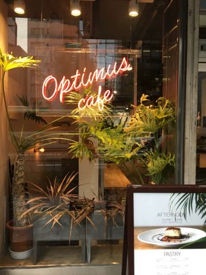 From the ouside at Optimus Cafe in Osaka