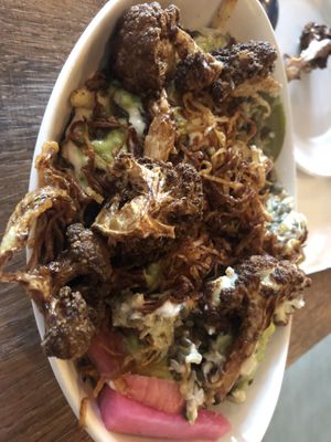 Vegan poutine! With quinoa and lentils   at Saha Eatery in Squamish