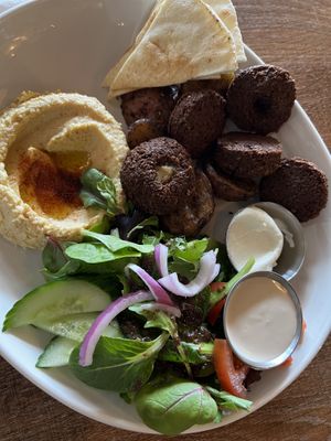 Falafel bowl with no pickles  at Saha Eatery in Squamish