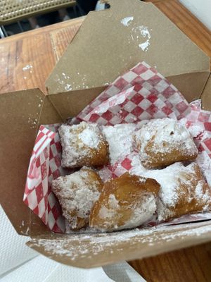Beignets—taste like funnel cake!  at Brooklyn Cafe in Wilmington