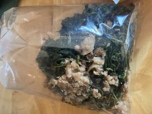 Fermented leaves -  too salty for me  at So Vegan - Yaowarat​ in Bangkok