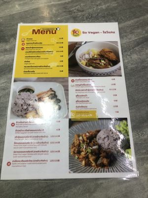 Menu  at So Vegan - Yaowarat​ in Bangkok