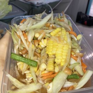 Corn salad  at So Vegan - Yaowarat​ in Bangkok