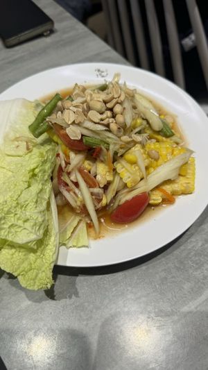 Som tum corn  at So Vegan - Yaowarat​ in Bangkok