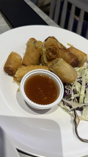 Fried spring rolls   at So Vegan - Yaowarat​ in Bangkok