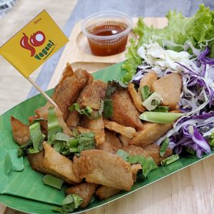 Soy pieces chickenless nuggets at So Vegan - Yaowarat​ in Bangkok