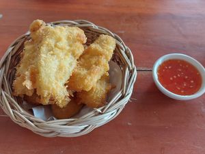 Fried mushrooms at Apsara in Koh Lanta