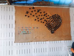 The decor is so cute and all hand written   at Apsara in Koh Lanta