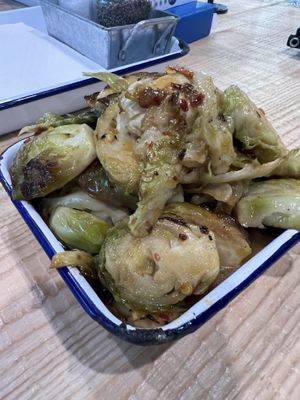 The Brussel Sprouts are yummy!!!  at Hungry Pants in Orlando