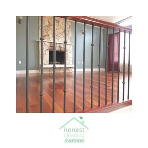 Special hardwood floor and stairwell cleaned. at Honest Cleaning and Services in Chilliwack