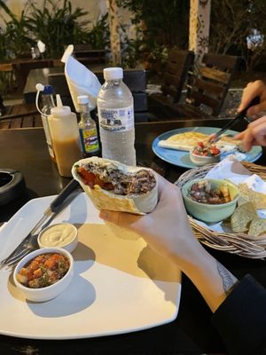 Vegan burrito - not the most appealing photo but tasted incredible  at Ando Loco in Koh Phangan