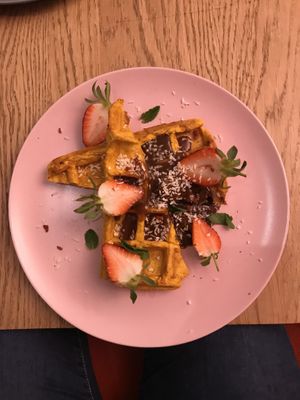 Sweet potato waffles  at Tsiniki in Moscow