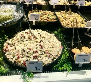 Cous cous and rice  at Pam in Bologna