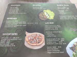 decent selection of vegan food options at Define Bakery and Eatery in Denpasar