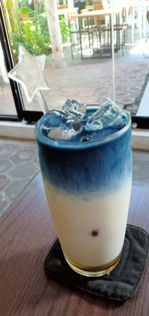 Iced Blue Vanilla Latte at Define Bakery and Eatery in Denpasar