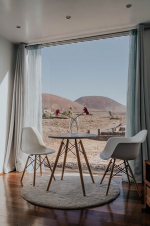 view from the volcano suite at Yogafriends in Fuerteventura