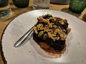 Loaded brownie (gluten free, with seeds and berries) at Ver De in Puerto Princesa