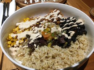 Fiesta bowl - tasty as, love the pulled jackfruit!! at Ver De in Puerto Princesa