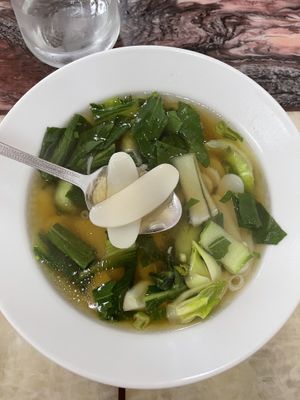Sopa de pasta de arroz y verdura at El Chino Misterioso in Bilbao