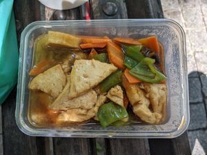 Tofu special at El Chino Misterioso in Bilbao