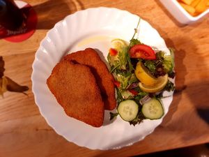 Vegan schnitzel at Café de Post in Midwoud