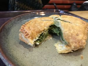 not vegan but veg! spinach and ricotta at Arugula in Madrid
