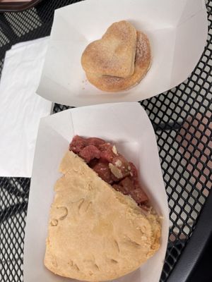 Strawberry rhubarb and pie crust cookie  at Apple Alley Bakery in Julian