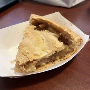 vegan apple pie slice  at Apple Alley Bakery in Julian