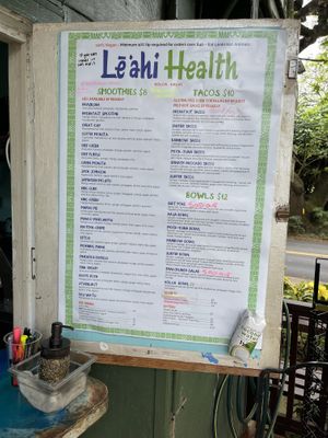 Menu  at Leahi Health in Koloa