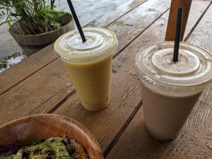 Mango Margarita (left). Morning Mana (right). at Leahi Health in Koloa