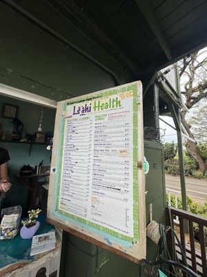 Menu   at Leahi Health in Koloa