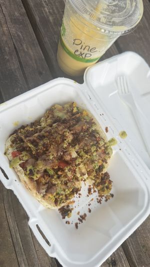 Pineapple Express and breakfast tacos   at Leahi Health in Koloa