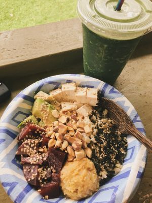 Beet Poke Salad at Leahi Health in Koloa