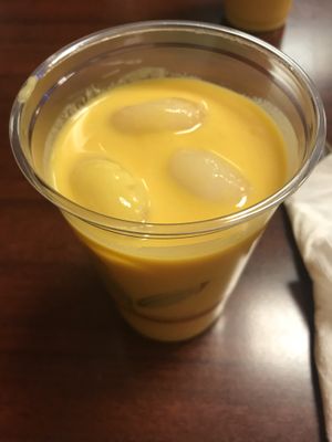 Mango lassi at Saran Indian in Springfield