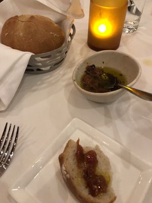 Starter Bread with a Tomato Olive Oil Spread at Walt Disney World - California Grill in Lake Buena Vista