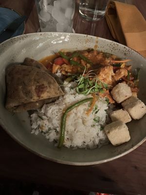 curry and pineapple tofu  at Walt Disney World - Jungle Navigation Co Skipper Canteen in Lake Buena Vista