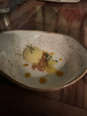 dessert- lime panacotta  at Walt Disney World - Jungle Navigation Co Skipper Canteen in Lake Buena Vista