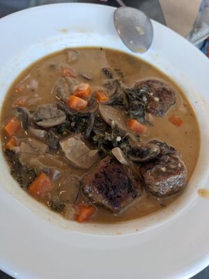 Muppa Mushroom Zuppa Soup  at Far West Fungi in Santa Cruz