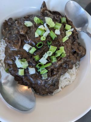 Mushroom Moco Loco burger at Far West Fungi in Santa Cruz