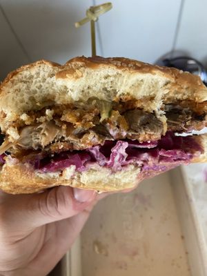 Nashville lions mane sandwich  at Far West Fungi in Santa Cruz