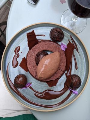 Chocolate dessert at Locafé in Grenoble