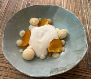 Persimmon dessert  at Locafé in Grenoble