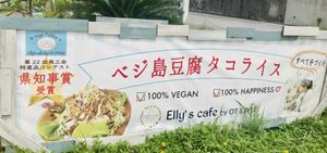 100% vegan options. at Elly's Cafe in Onna