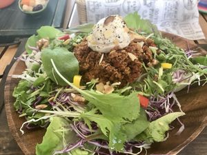 Delicious and filling! 100% vegan :-) at Elly's Cafe in Onna