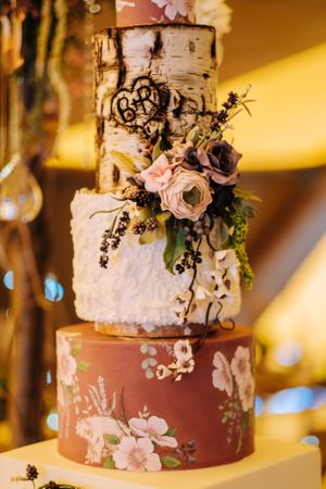 Woodland wedding cake at Cabbage Patch Bakery in Pudsey