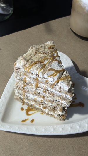 Torta Panqueque LUCUMA Manjar at La Converseria in Santiago