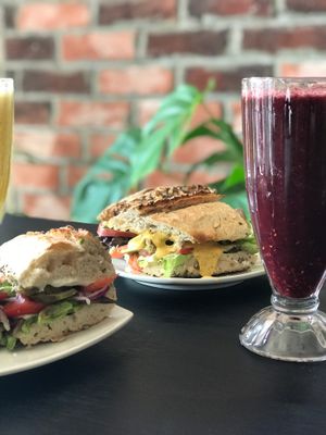 Various sandwich options to choose vegans
 at La Converseria in Santiago