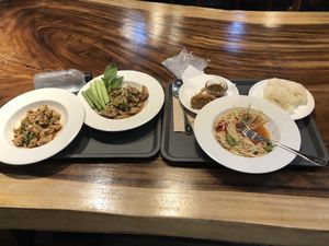 The vegan set menu for 299THB at Sook Sathorn - Silom in Bangkok